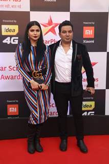 Ahmed Khan with his wife at Star Screen Awards 2018