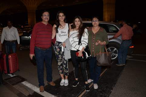 Kriti Sanon snapped with family at Mumbai Airport