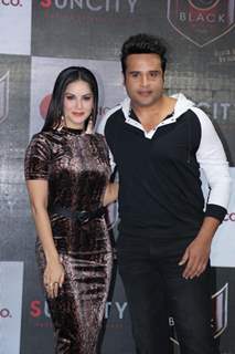 Krushna Abhishek and Sunny Leone spotted at Hard Rock Cafe in Andheri