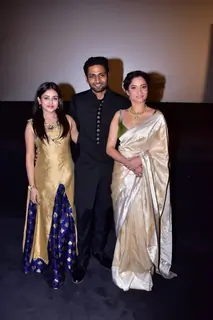 Ankita Lokhande, Mishti and Vaibhav Tatwawadi at Manikarnika trailer launch