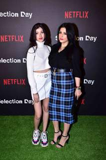 Shanaya Kapoor with Maheep Kapoor snapped at  Netflix's screening of Selection Day