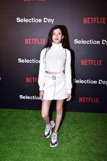 Shanaya Kapoor snapped at  Netflix's screening of Selection Day