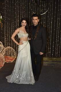 Kiara Advani and Karan Johar at Priyanka Chopra and Nick Jonas Wedding Reception, Mumbai