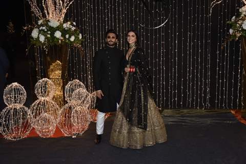 Ranveer Singh and Deepika Padukone at Priyanka Chopra and Nick Jonas Wedding Reception, Mumbai