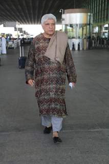 Javed Akhtar Snapped at the Airport