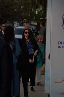 Karisma Kapoor snapped with at Ambani School