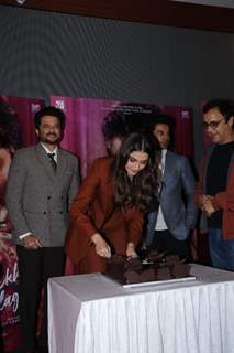 Anil Kapoor with Sonam Kapoor and Rajkummar Rao celebrates his birthday at trailer launch