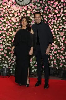 Archana Puran Singh with Parmeet Sethi at Kapil Sharma and Ginni Chatrath's Reception, Mumbai