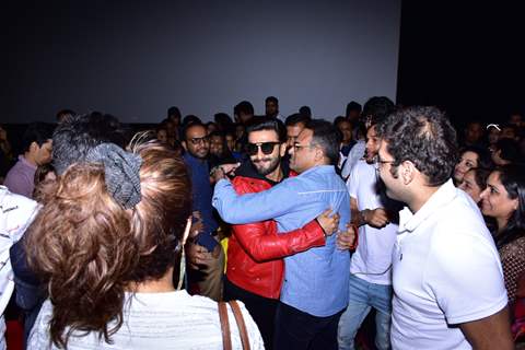 Ranveer Singh snapped meeting with the fans during screenings of Simmba at Gaiety Theatre, Bandra