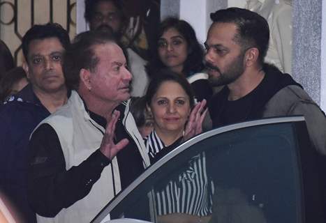 Salim Khan and Rohit Shetty attend the special screening of Simmba