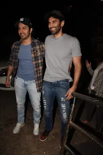 Aditya Roy Kapur and Varun Dhawan spotted around the town