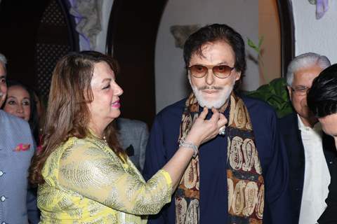 Sanjay Khan with his wife at his 78th Birthday bash