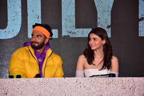 Ranveer Singh and Alia Bhatt at Gully Boy Trailer launch