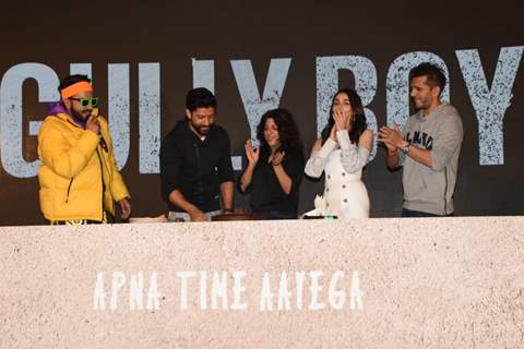 Raveer Singh, Alia Bhatt, Farhan Akhtar, Zoya Aktar and Ritesh Sidwani at Gully Boy Trailer launch