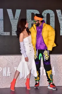 Ranveer Singh and Alia Bhatt at Gully Boy Trailer launch