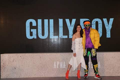 Ranveer Singh and Alia Bhatt at Gully Boy Trailer launch