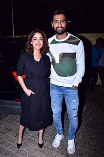 Vicky Kaushal and Yami Gautam snapped at URI screening