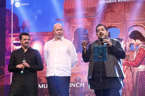 Shankar-Ehsaan-Loy spotted at Manikarnika music launch