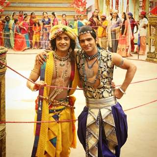 Sumedh as Krishna and Basant as Balrama form RadhaKrishn