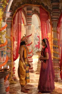 Krishna talking to Radha from RadhaKrishn