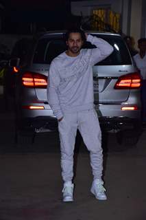 Varun Dhawan snapped during the screening of 'URI'