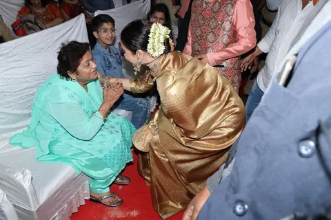 Rekha and Saroj Khan snapped at Marathi Taraka Awards 2019