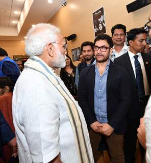 Prime Minister Narendra Modi and Aamir Khan snapped at The National Museum of Indian Cinema