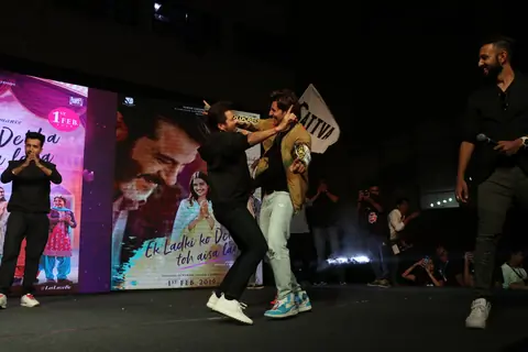 Anil Kapoor and Darshan Raval at NMIMS