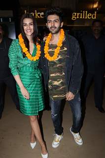 Kriti Sanon and Kartik Aaryan at Lukka Chuppi trailer launch