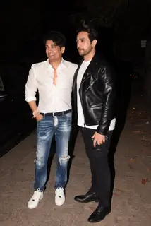 Shekhar Suman and Adhyayan Suman spotted at Thackeray movie screening