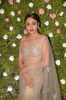 Amruta Khanvilkar at Amit Thackeray's reception