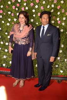 Sachin Tendulkar and wife at Amit Thackeray's reception