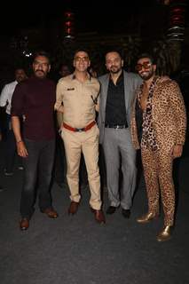 Ajay Devgn, Akshay Kumar, Rohit Shetty and Ranveer Singh at Umang Event