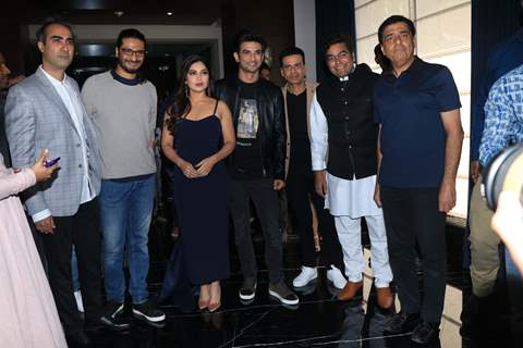 Cast of Sonchiriya at the trailer launch