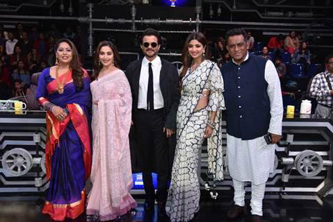 Anil and Madhuri at promotions of Total Dhamaal