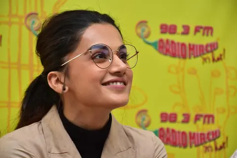 Taapsee Pannu Snapped during Badla song launch