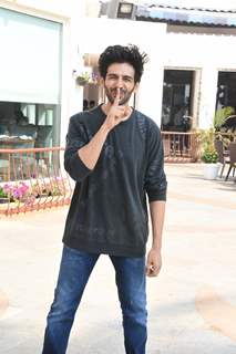 Kartik Aaryan spotted during Luka Chuppi promotions