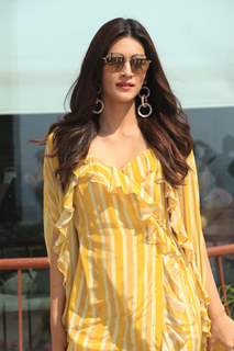 Kriti Sanon spotted during Luka Chuppi promotions