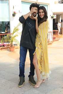 Kartik and Kriti spotted during Luka Chuppi promotions