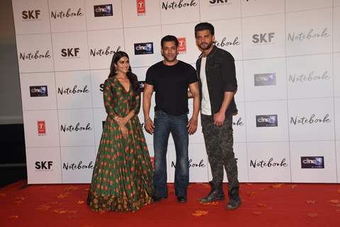 Pranutan Bahl and Zaheer Iqbal at the trailer launch of Notebook