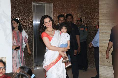 Bollywood actress Kangana Ranaut snapped at Manikarnika Success bash!