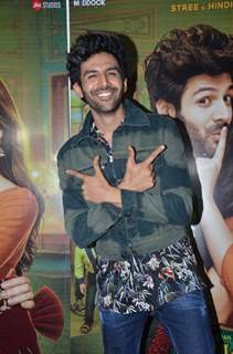 Kartik Aaryan snapped at the Luka Chuppi success bash!