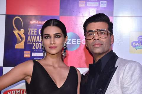 Karan Johar and Kriti Sanon papped at Zee Cine Awards!