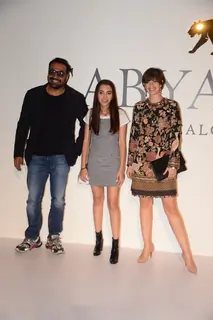 Kalki Koechlin with Anurag Kashyap and his Daughter Aaliyah Kashyap at Sabyasachi's success bash!