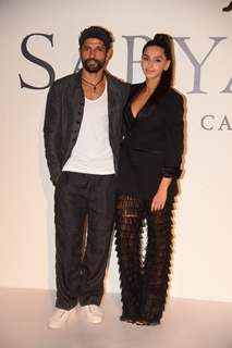 Bollywood stars Farhan Akhtar and Shibani Dandekar at Sabyasachi's success bash!