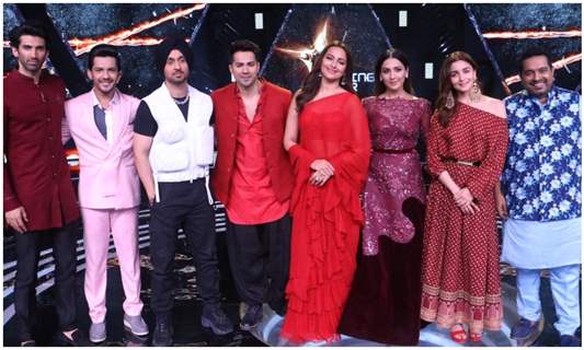 The cast of Kalank at the sets of Rising Star season 3!