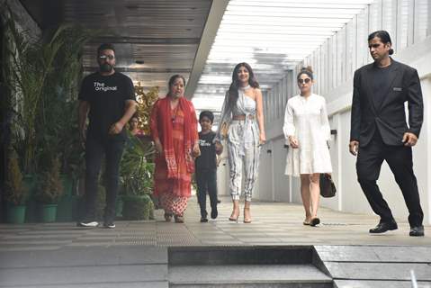 Shilpa Shetty snapped with family