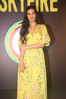 Sonal Chauhan snapped at the Press Conference of Zee5 original's Skyfire
