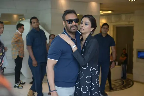 Ajay Devgn with Tabassum Fatima Hashmi  spotted at De De Pyar De promotions