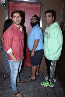 Varun Dhawan and Karan Johar spotted at special screening of India's Most Wanted